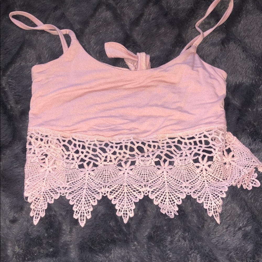 Pink crop top